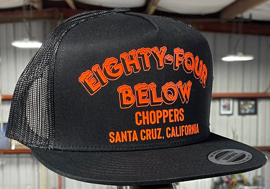 Orange on Black trucker Hat