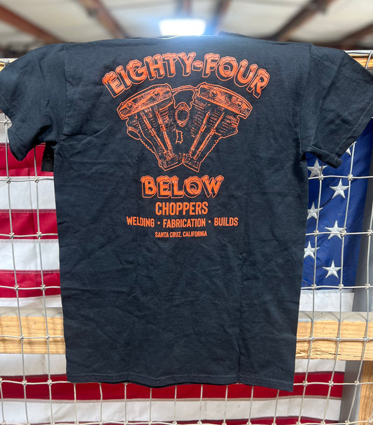 E4B - Circle Logo Black/Orange - T-Shirt